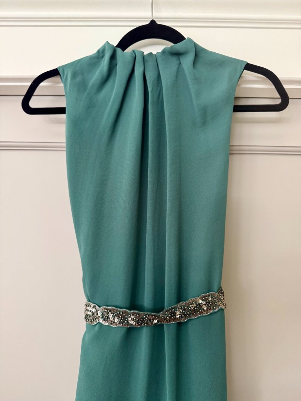 Zara Size M Muted Green Formal Dress